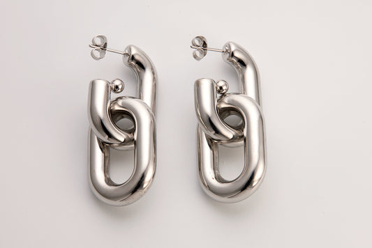 Chain Ohrringe Silber